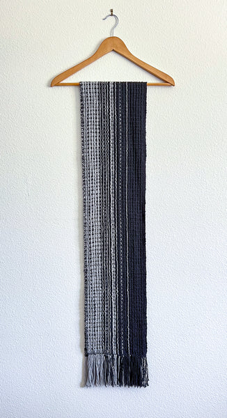Cotton Lace Scarf - Black & Gray – Studio Tomoko